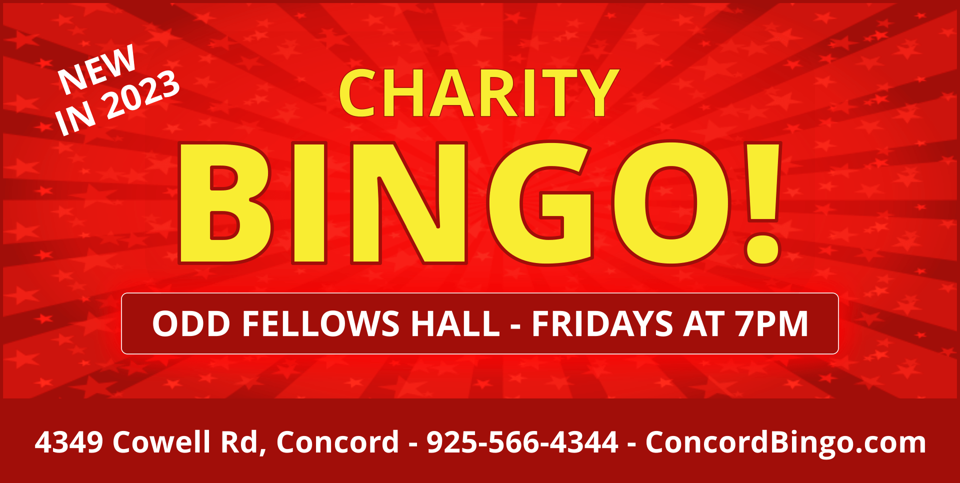Charity Bingo Fridays At 7PM